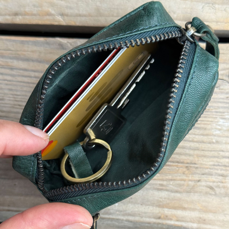 Cube nyckelpung etui - getskinn - flera färger - Läderdesign - Freja skinn