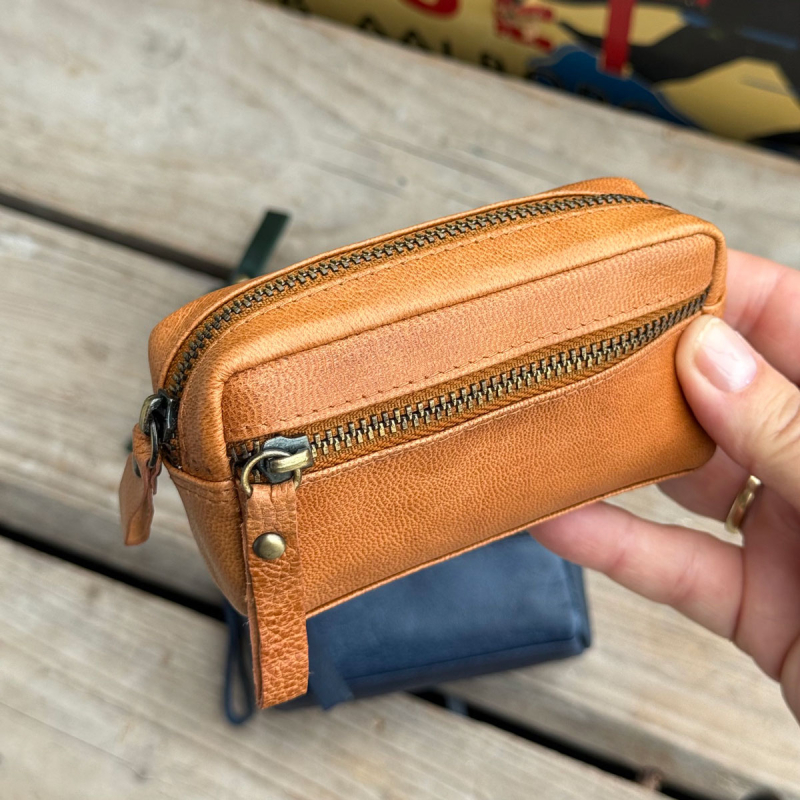 Cube nyckelpung etui - getskinn - flera färger - Läderdesign - Freja skinn