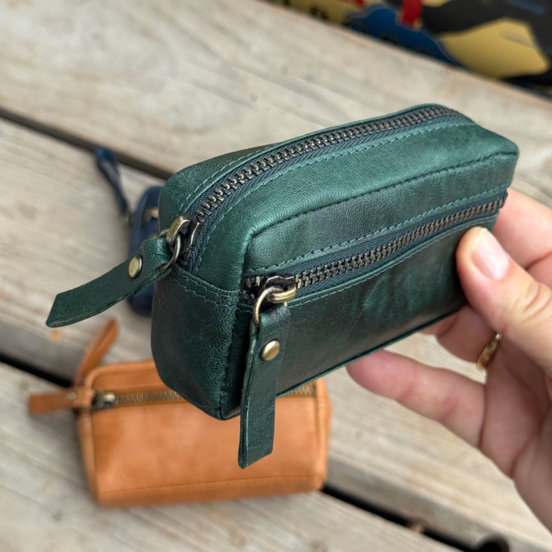 Cube nyckelpung etui - getskinn - flera färger - Läderdesign - Freja skinn