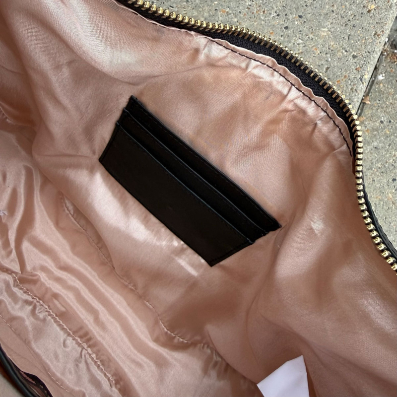 Sort Hobo skuldertaske i lammeskind - BTF-CPH - Freja skind
