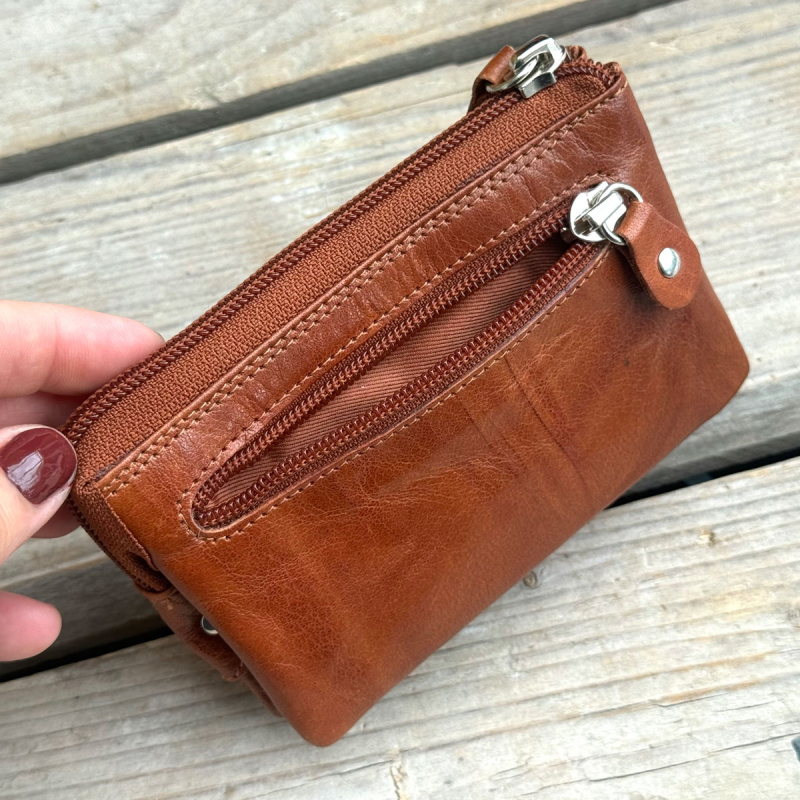 Freya damplånbok i det finaste buffelskinn - cognac - SH 2504 - Leather design - Freja skinn