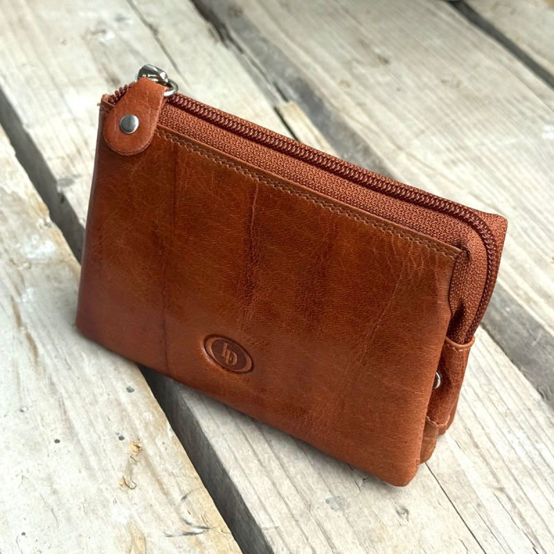 Freya damplånbok i det finaste buffelskinn - cognac - SH 2504 - Leather design - Freja skinn