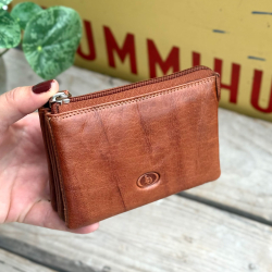 Freya pengepung i det fineste cognac bøffelskind - Leather design