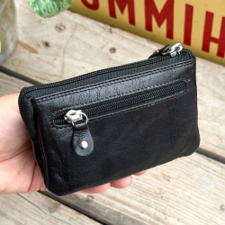 Freya damplånbok i det finaste buffelskinnet - svart - SH 2504 - Läderdesign - Freja skinn
