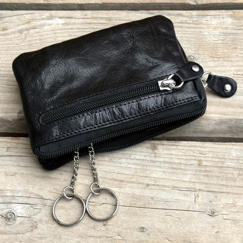 Freya damplånbok i det finaste buffelskinnet - svart - SH 2504 - Läderdesign - Freja skinn