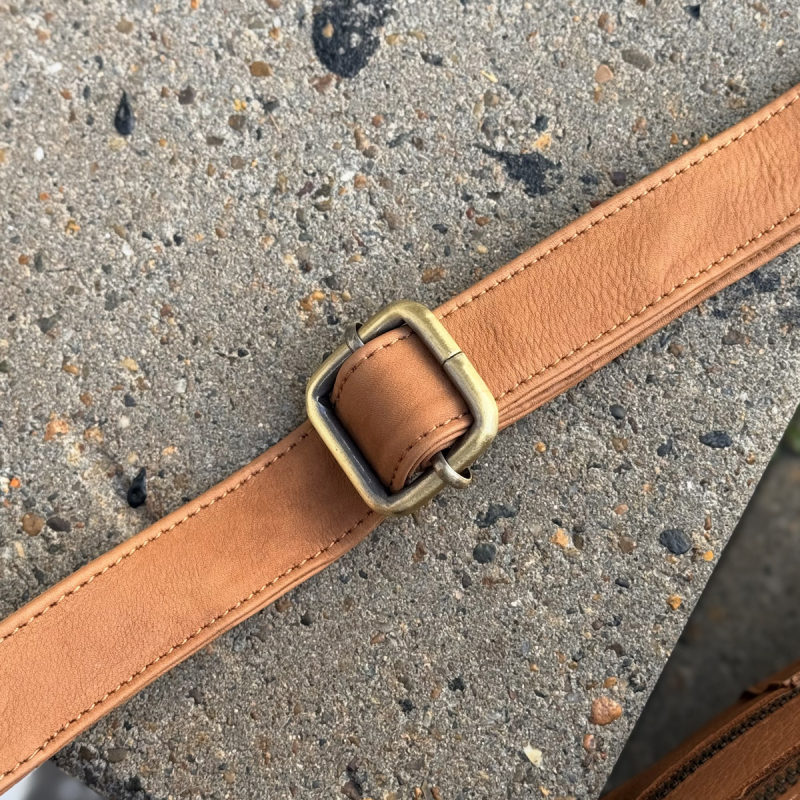 Tess crossbody taske - Blød kalveskind - cognac - dame - Treats - Freja skind