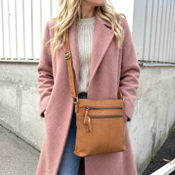 Tess crossbody taske - Blød cognac kalveskind - Dame - Treats