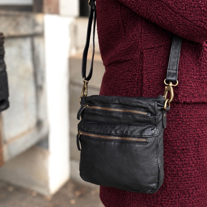 Alpha crossbody taske - sort - Montana - 272110