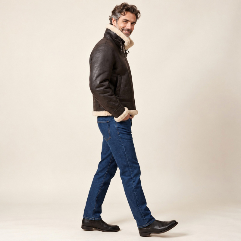 Joost herr rulamsjacka - Kort modell - pilotstil