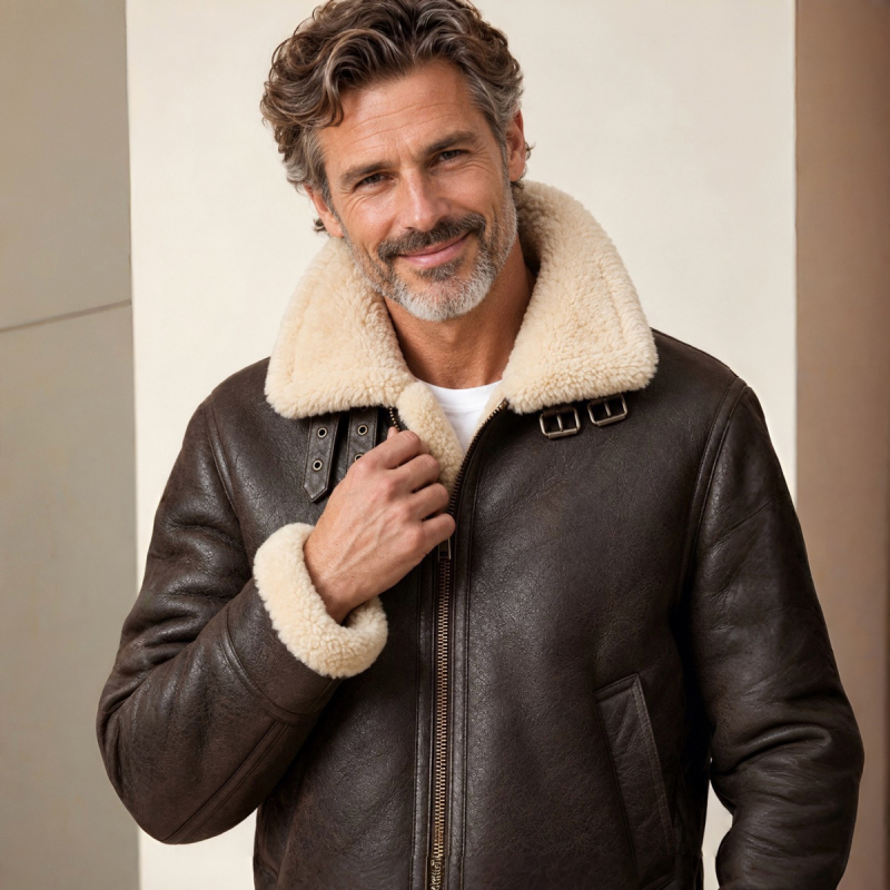 Joost herr rulamsjacka - Kort modell - pilotstil