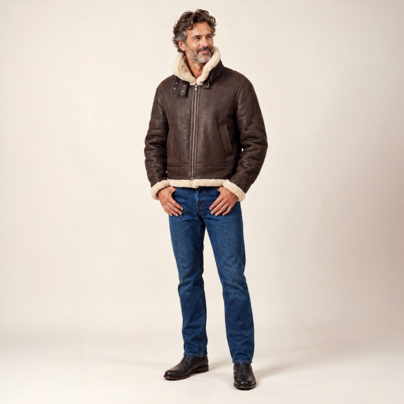 Joost herr rulamsjacka - Kort modell - pilotstil