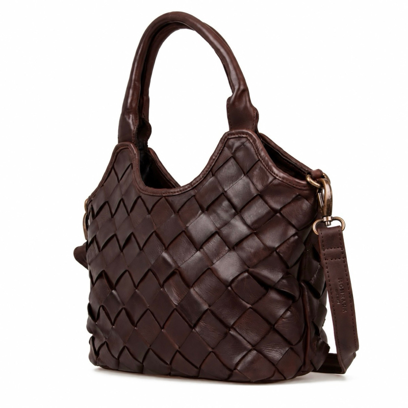 Fairfield crossbody taske - håndtaske - brun bøffelskind - Montana - Freja skind