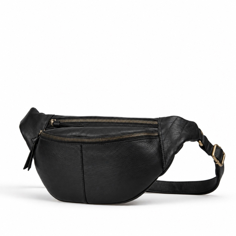 Aya bumbag fra danske Treats - Sort skind - 282003