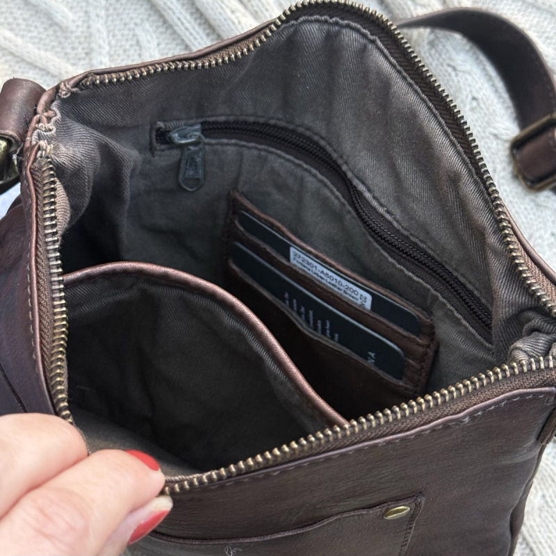 Fontana crossbody taske - Brun - Dame - indvendig
