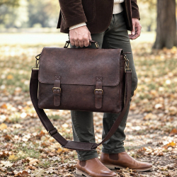 Jones pc-väska i retrolook i brun buffel - Freja Skind