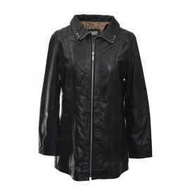 svart mellång skinnjacka för dam mellång skinnjacka erbjudande