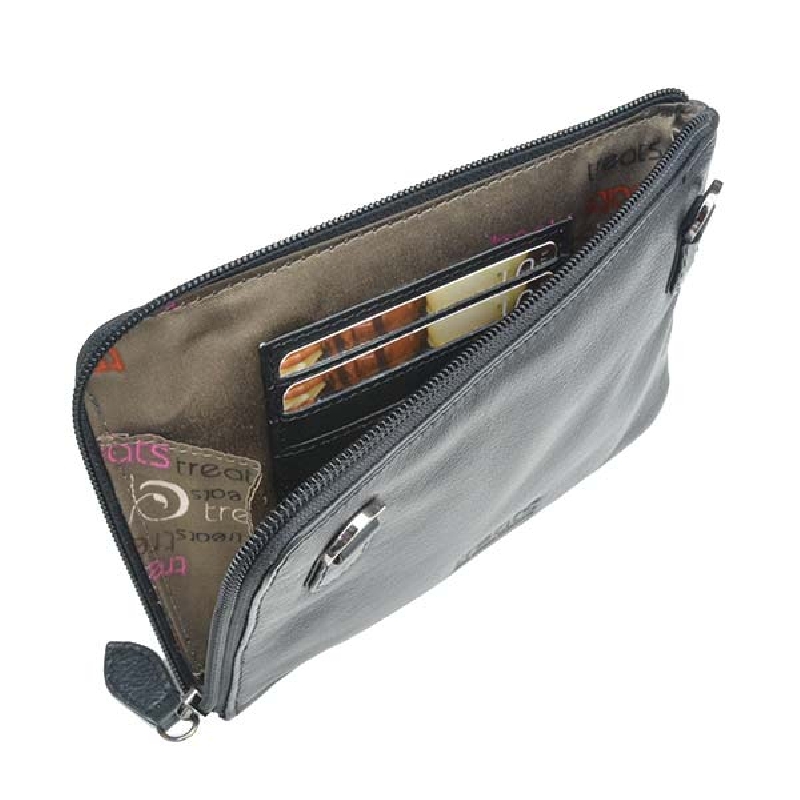 Treats kalveskindstaske med blomsterpræg - 220410