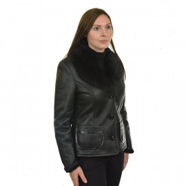 sort dame rulamsjakke