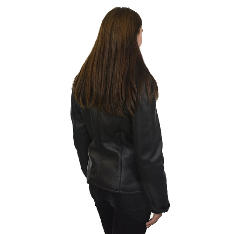 sort dame rulamsjakke