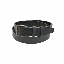 grå skindbælte - Aston - ægte kernelæder