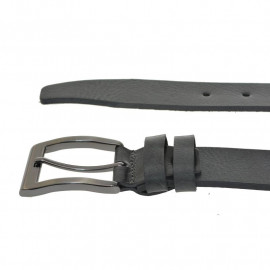 Grå Milano livrem - håndlavet - ægte kernelæder