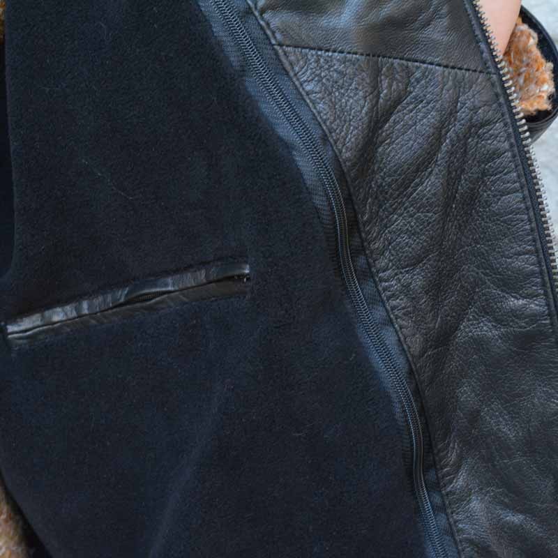 Svart skinnjacka med avtagbart foder - Freja Skind damjacka