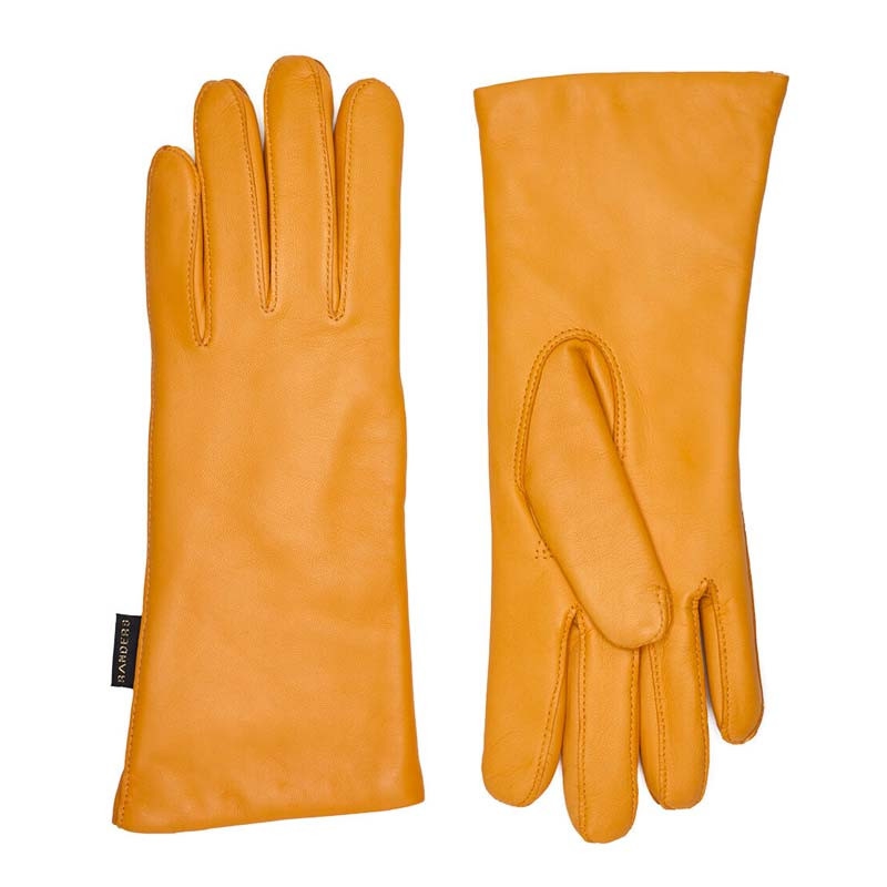 Gul - dame skindhandske - Randers handsker
