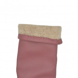 Gammel rosa dame handske med strik for - Randers Handsker