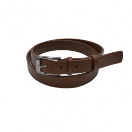 cognac dame læderbælte i ægte kernlæder - 25 mm