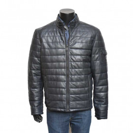 Blå herre vinterjakke fra Moltan - Blød lammeskind