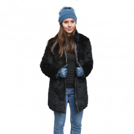 Kaninjakke - vendbar - dejlig varm vinterjakke