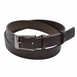 Bordeaux dame læderbælte med prikket mønster