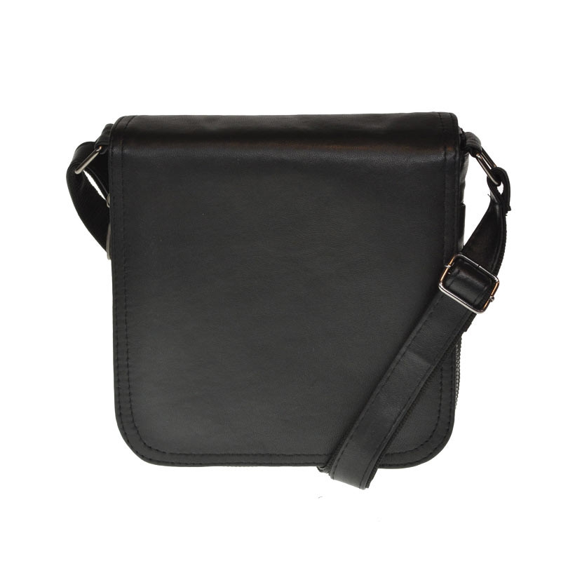 Sort crossbody taske - Line - Lammeskind