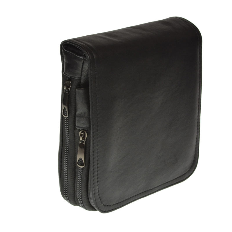 Sort crossbody taske - Line - Lammeskind