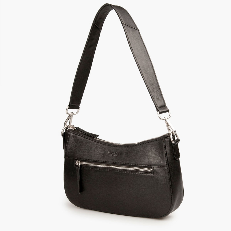 Norbo skuldertaske - Sort kalveskind - Montana 272005