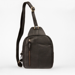 Naja rygsæk / crossbody - Blød sort skind fra Treats - 282004