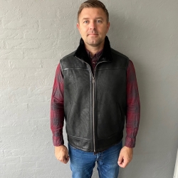 Rulamsvest - Herre - Sort rulam - Freja skind