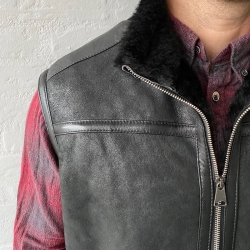 Rulamsvest - Herre - Sort rulam - Freja skind