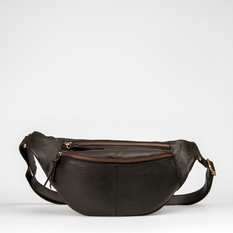 Aya bumbag fra danske Treats - Sort skind - 282003
