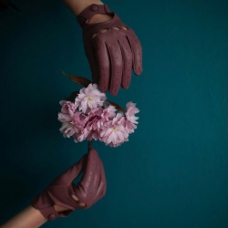 Blommefarvet kørehandske Randers handsker