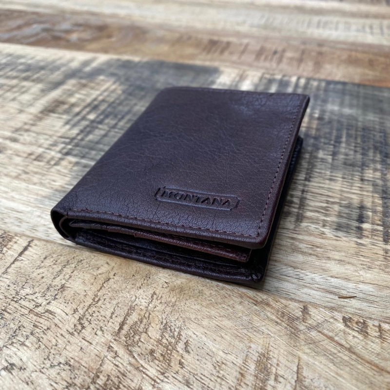 Herre læderpung fra Montana - Brun bøffelskind - 160240