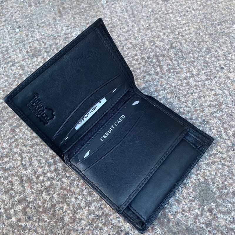 Sort læderpung fra Montana - 160401 - Freja skind