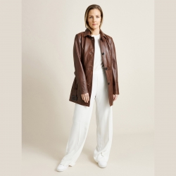 Winnie trenchcoat læderjakke - House of Saki - Freja skind