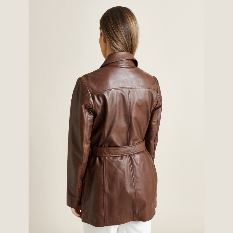 Winnie trenchcoat læderjakke - House of Saki - Freja skind