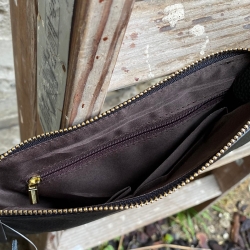 Marilyn skuldertaske og clutch - To i en - Sort skind - Freja skind