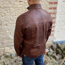 Ronin skindjakke - Tabacco farvet - Freja skind