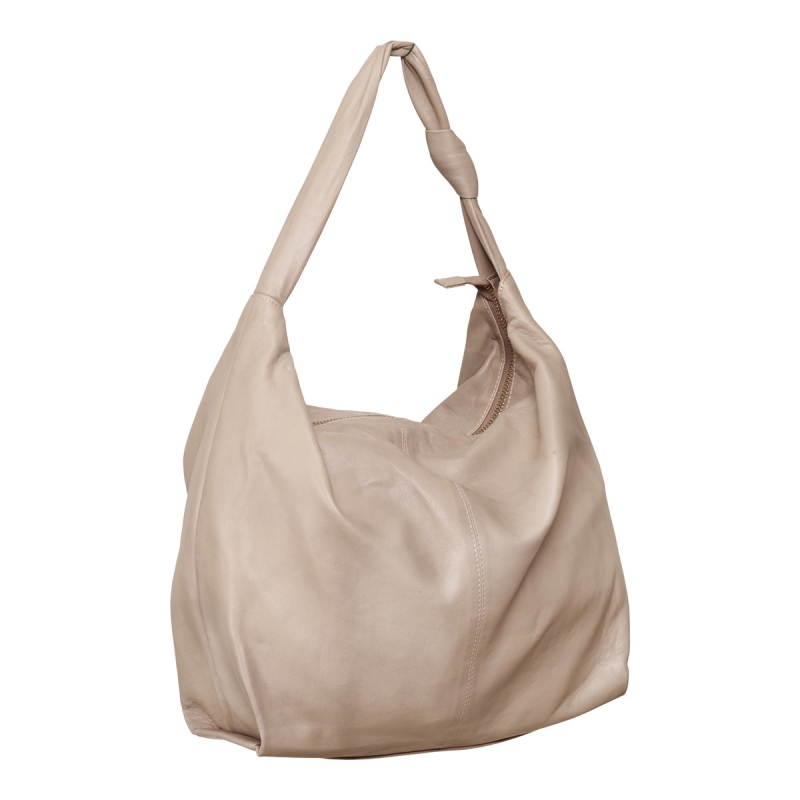 Beige skuldertaske - Blød lammeskind - BTF-CPH - 100109