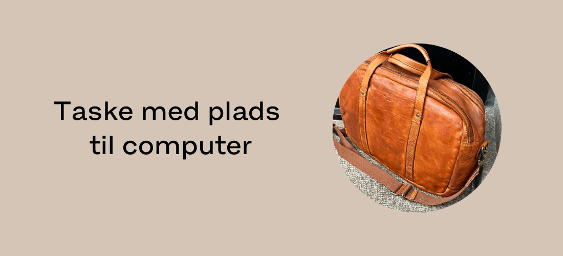 Taske med plads til computer